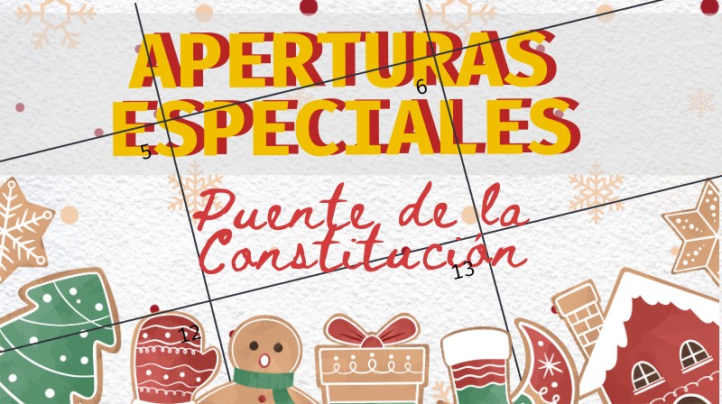Aperturas especiales - Puente de diciembre 2025