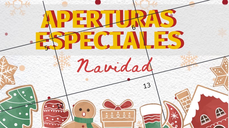 Aperturas especiales Navidad 2025