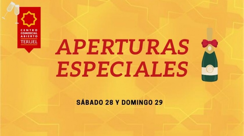 Aperturas especiales sábado 28 y domingo 29