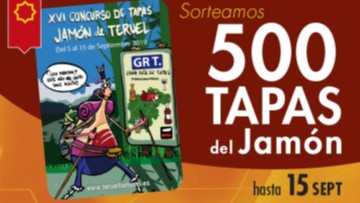 ¡Sorteamos 500 tapas del concurso de tapas jamón de Teruel!